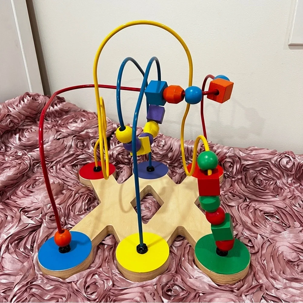 Melissa & Doug Wooden Bead Maze Classic Toy Ages 1+ Years Old Kids Colorful